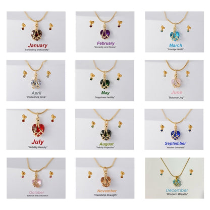 BIRTH MONTH Heart Necklace