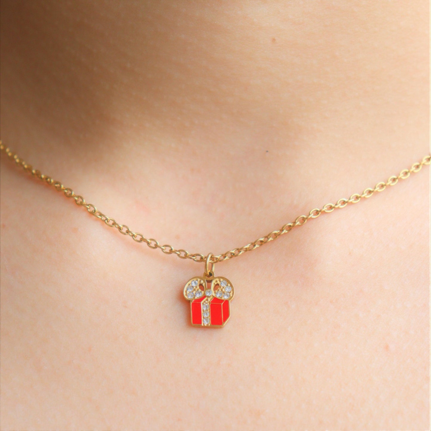 CHRISTMAS GIFT Box Necklace