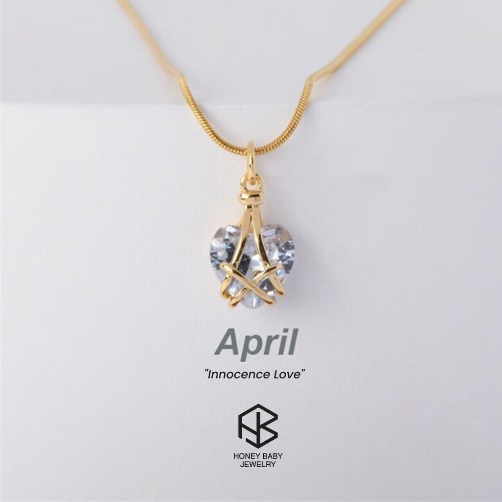 BIRTH MONTH Heart Necklace