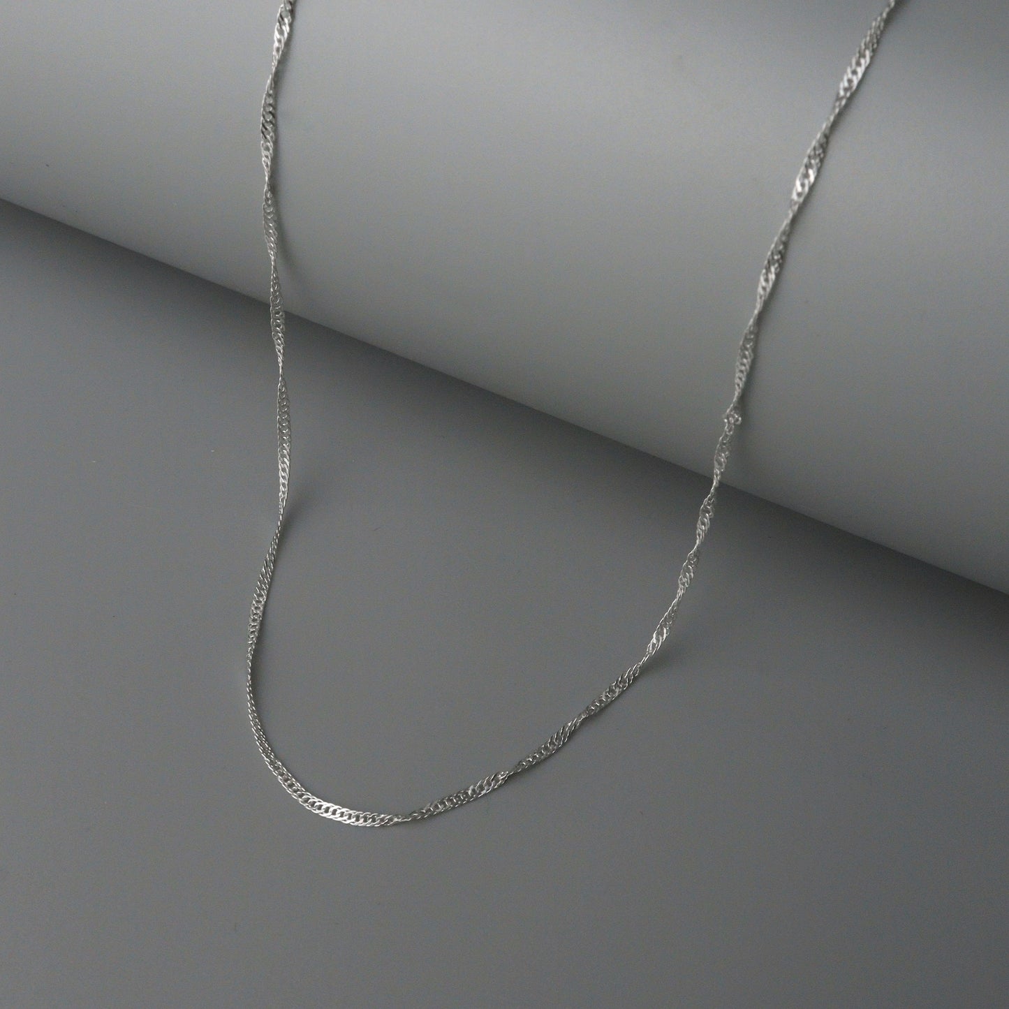 S925 Silver Thin TWISTED CHAIN Necklace