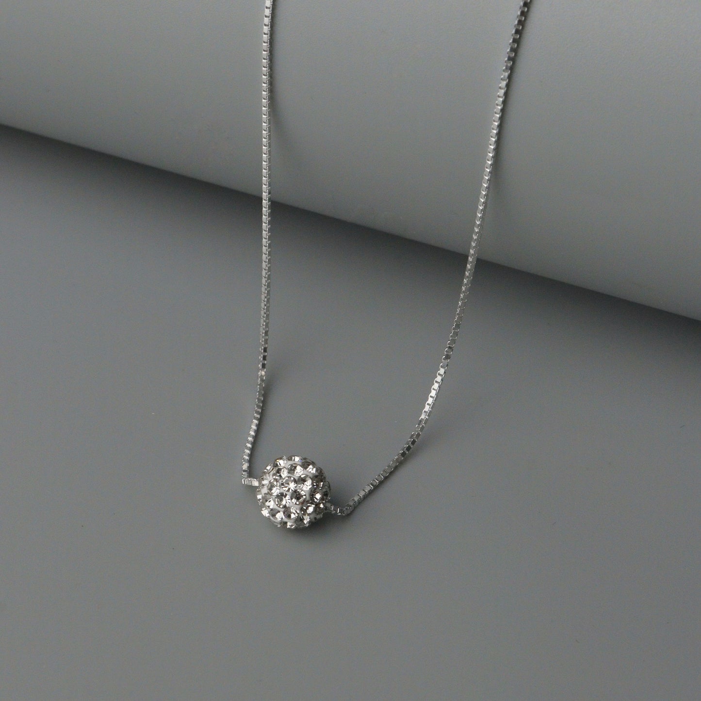 S925 Silver DISCO BALL Necklace