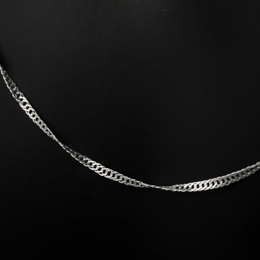 S925 Silver Thin TWISTED CHAIN Necklace