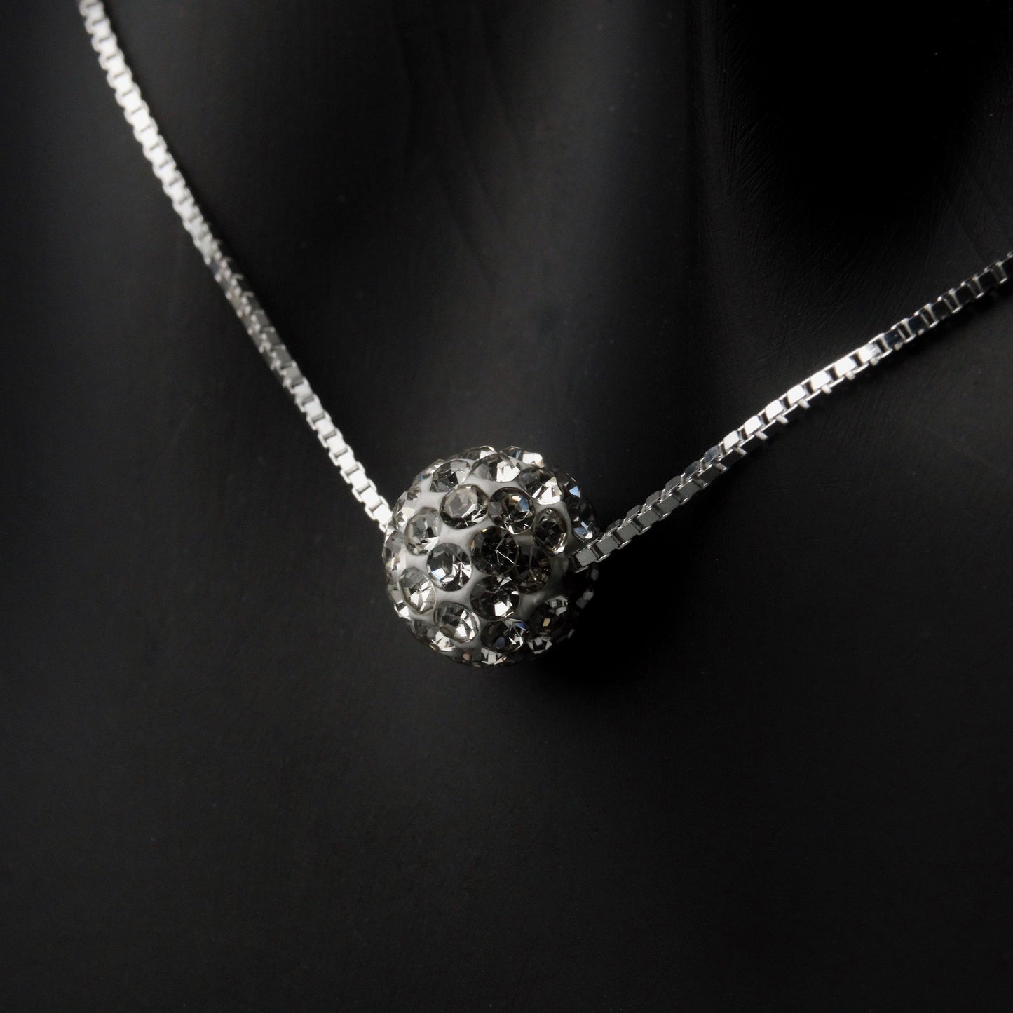 S925 Silver DISCO BALL Necklace