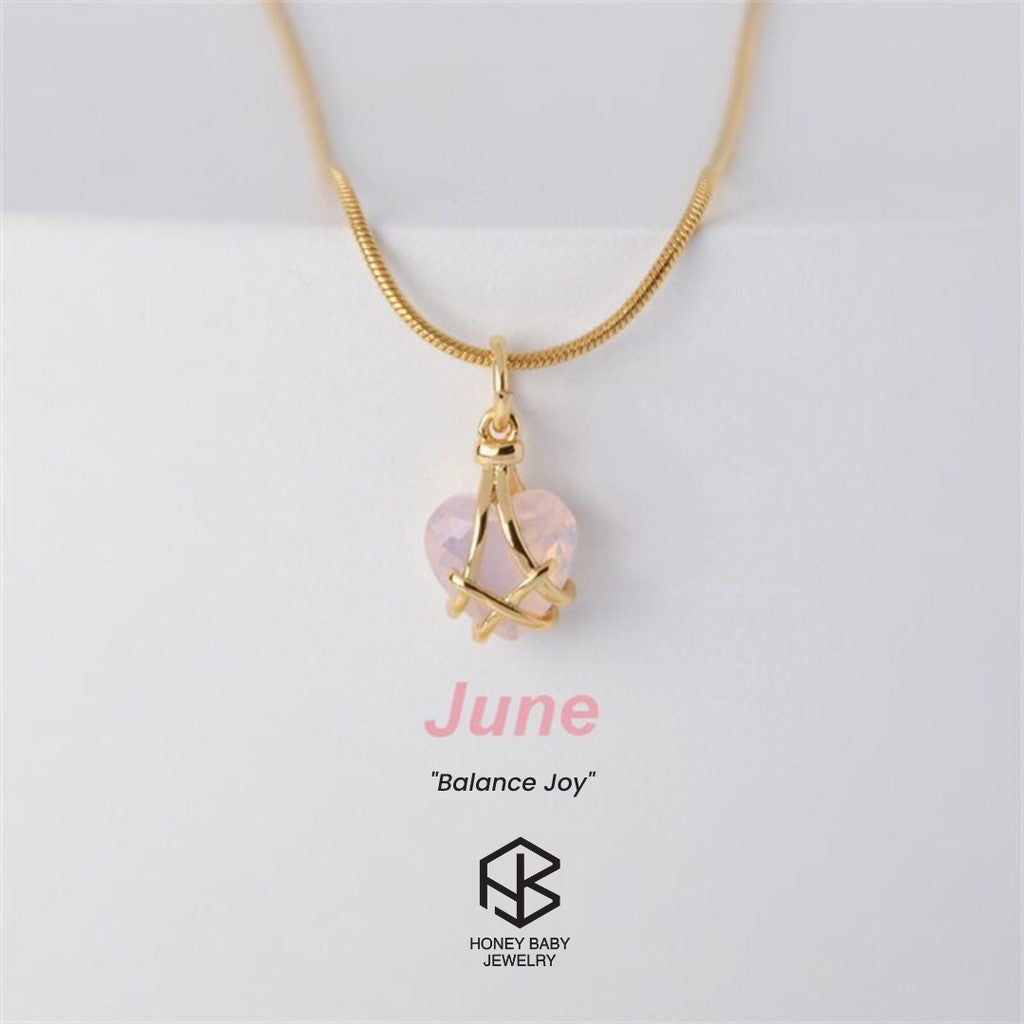 BIRTH MONTH Heart Necklace