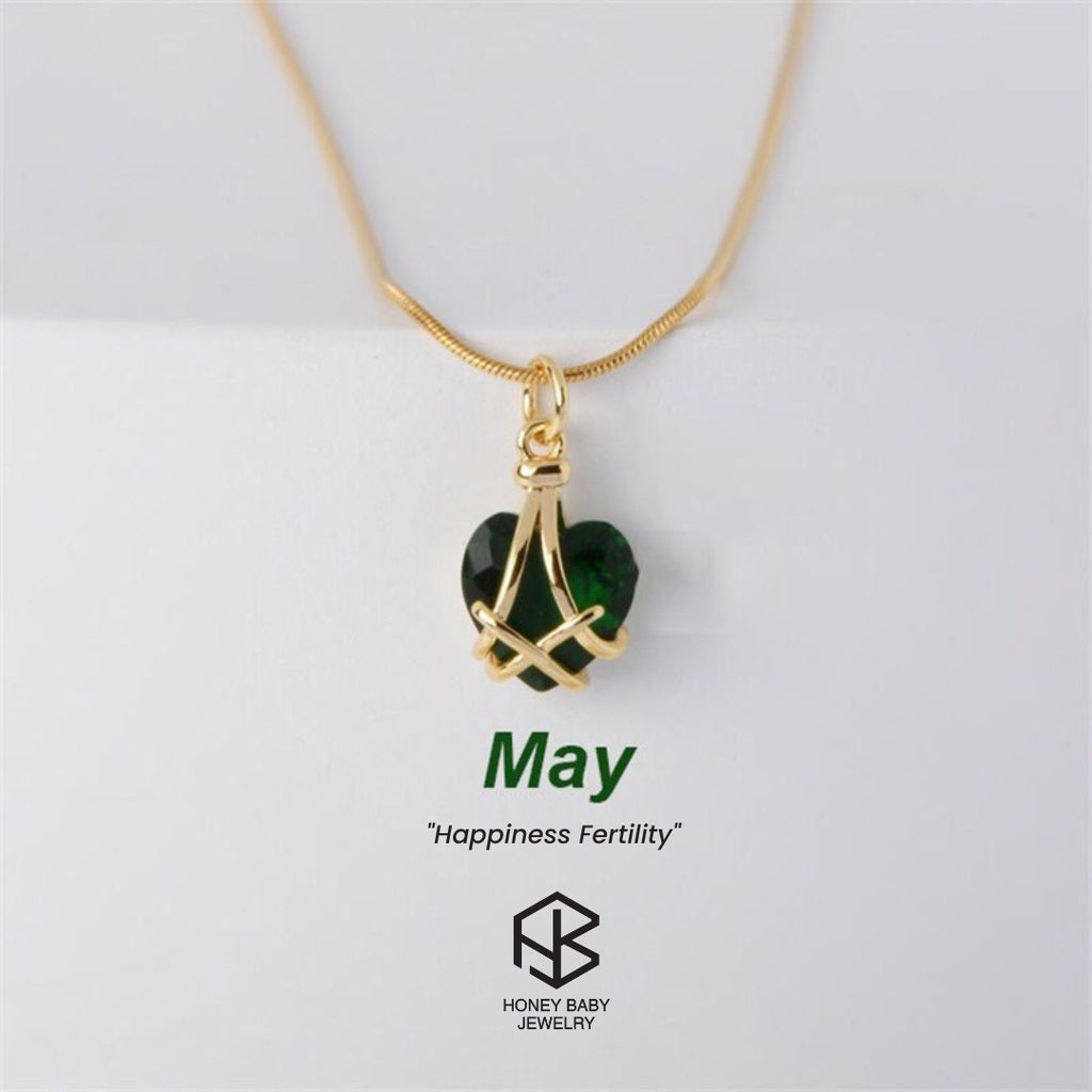 BIRTH MONTH Heart Necklace